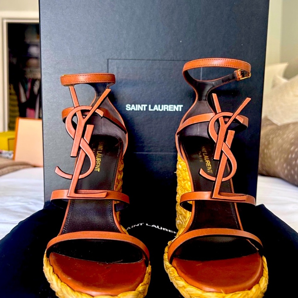YSL Cassandra 105 wedge sandals - Picture 2 of 6